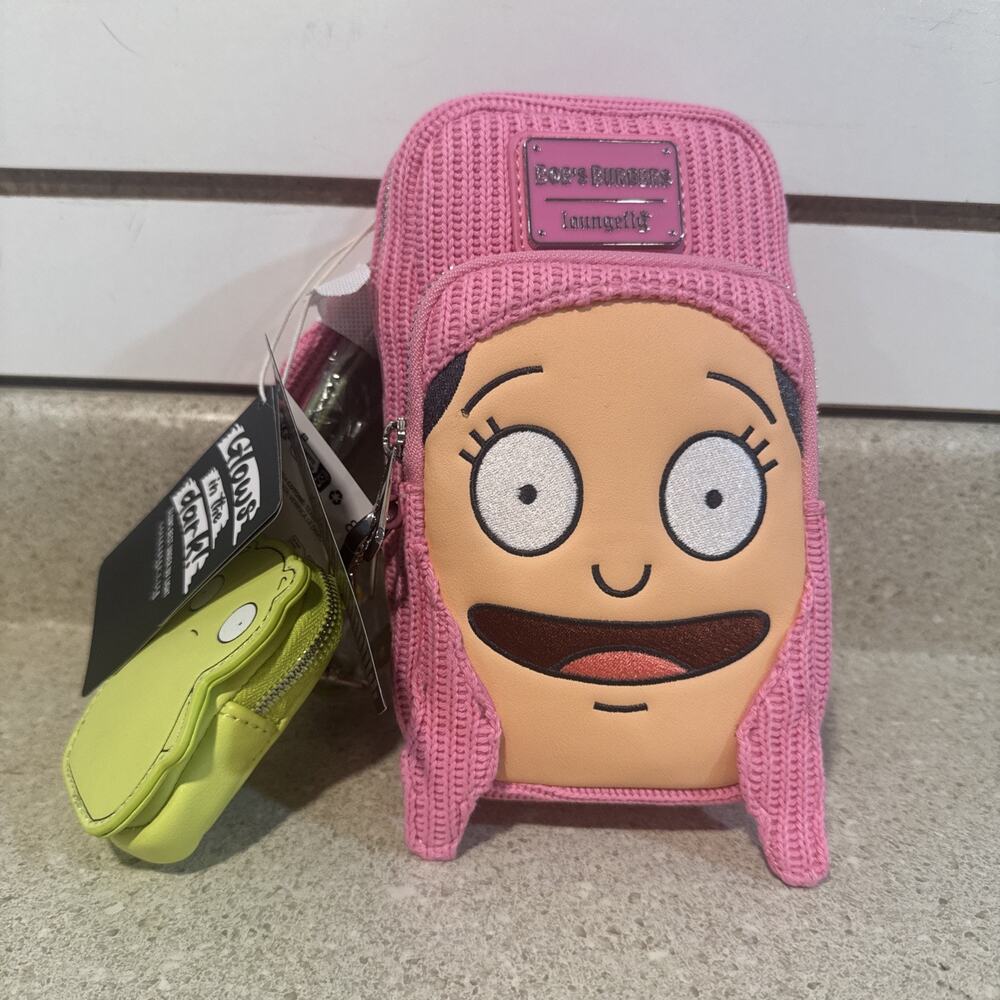 Loungefly Bob's Burgers Louise Cosplay Cell Phone Crossbody Bag w/ Glow Coin Bag - Picture 1 of 6